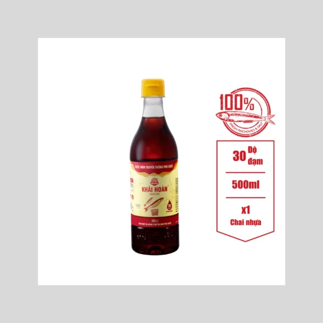 Khai Hoan Fish Sauce, 500ml bottle, 30°N protein content