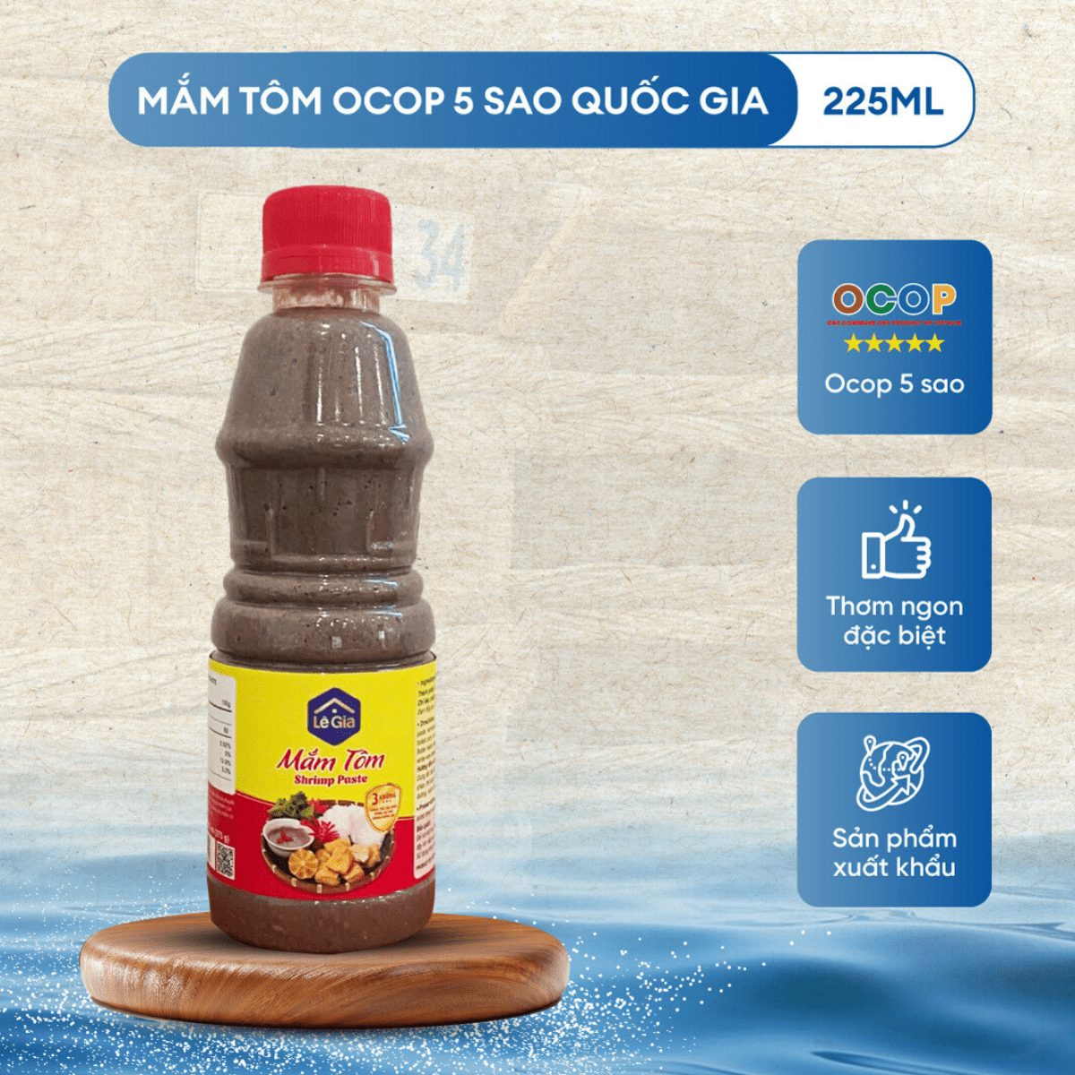Le Gia Fermented Shrimp Paste – 225ml plastic bottle