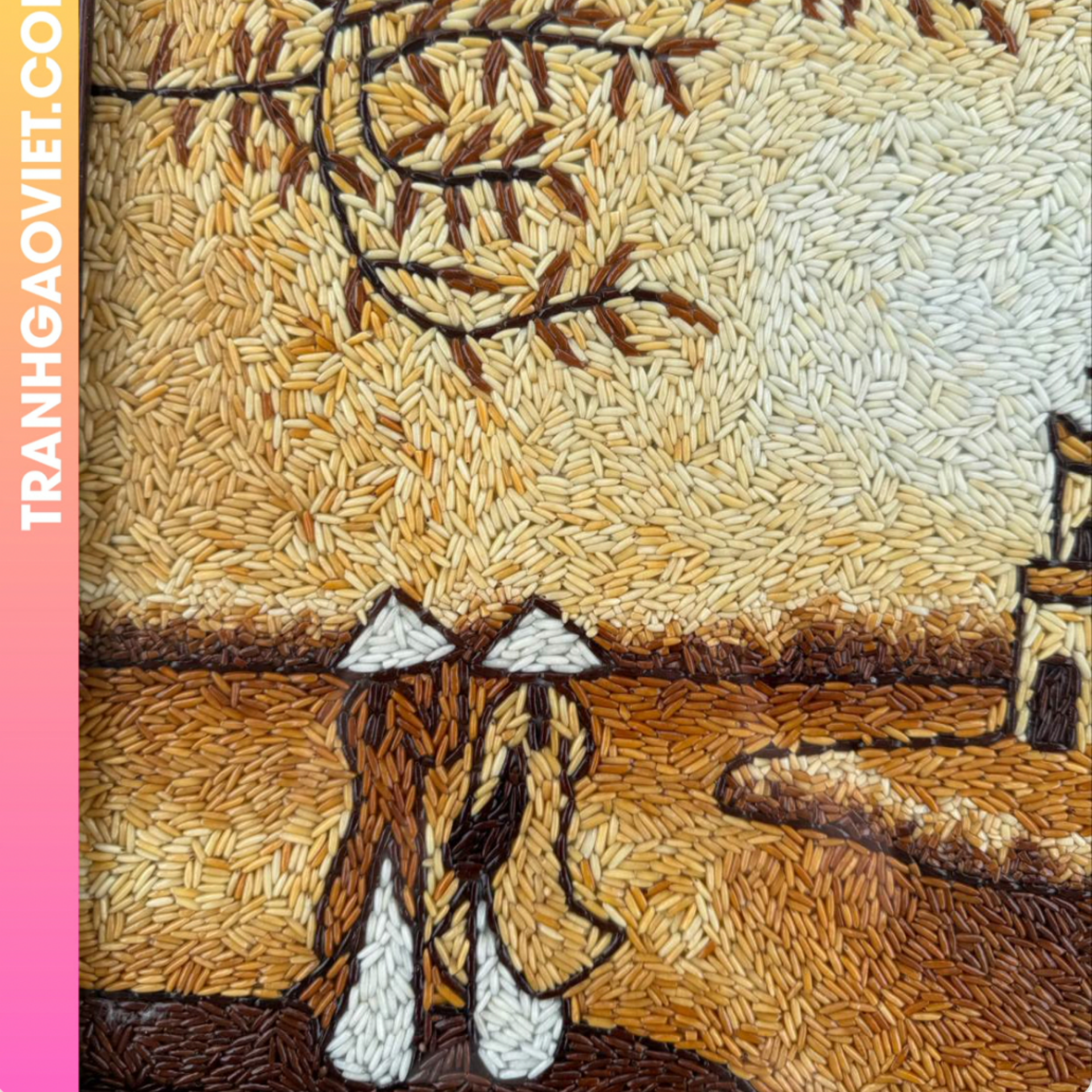 One-Stroke Tower Roasted Rice Painting