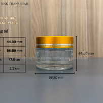 Glass jar + Gold plastic lid